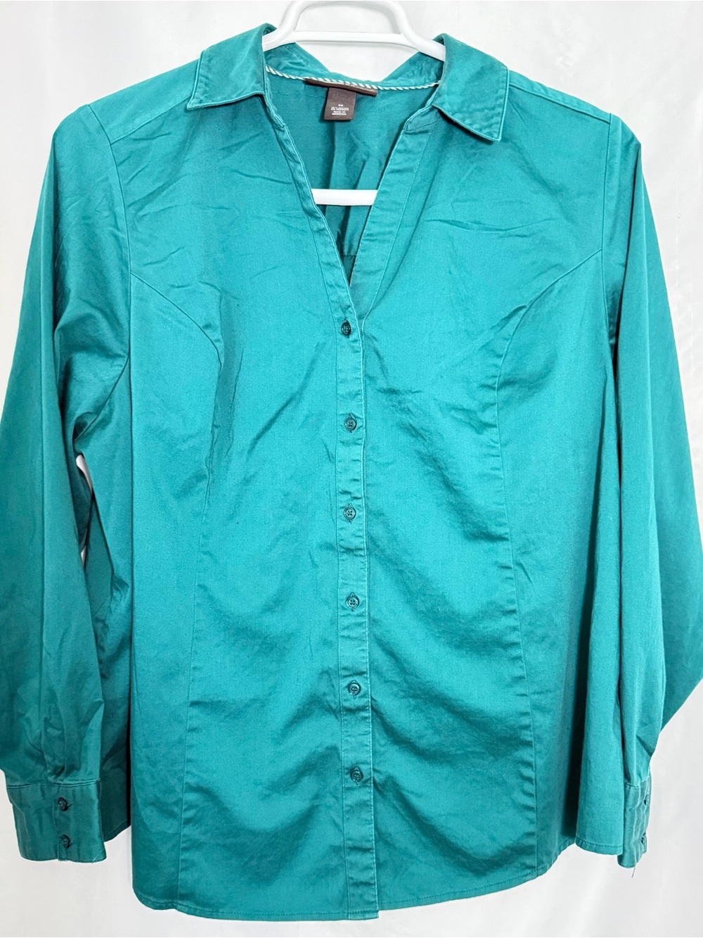 Lane Bryant Teal Button-Down Shirt